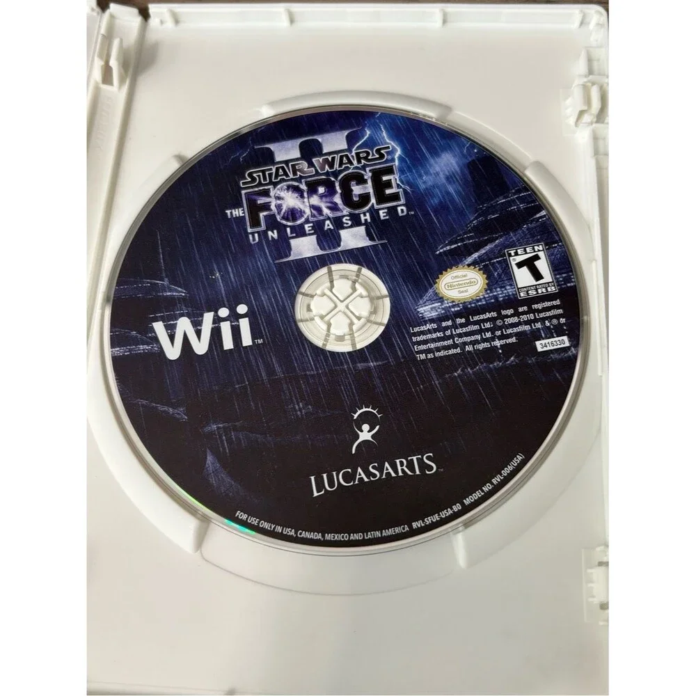 Lot of 2 – Star Wars: The Force Unleashed I & II (Nintendo Wii) – No Manuals